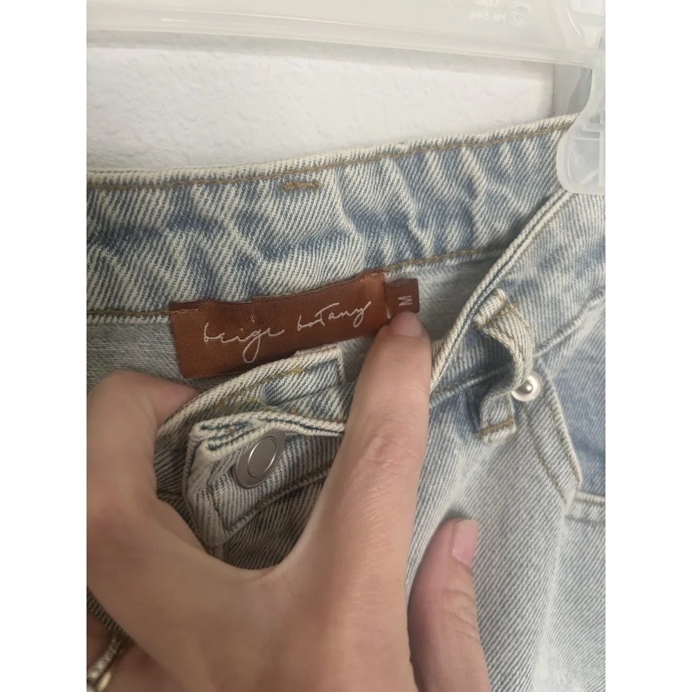 Denim Maxi Skirt with Front Slit - Size Medium - Picture 3 of 4